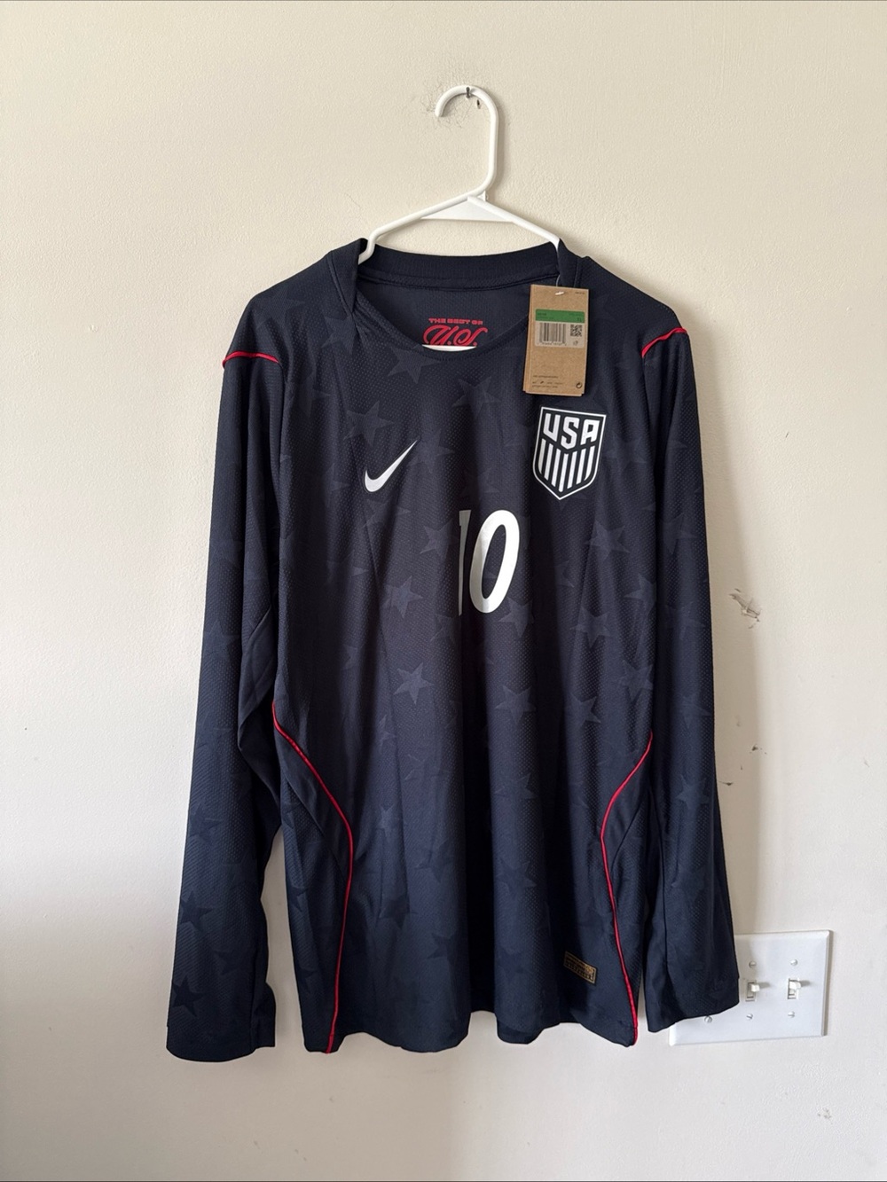 Men’s Nike Christian Pulisic #10 Team USA 2026 Long Sleeve Away Jersey Sz XL NWT